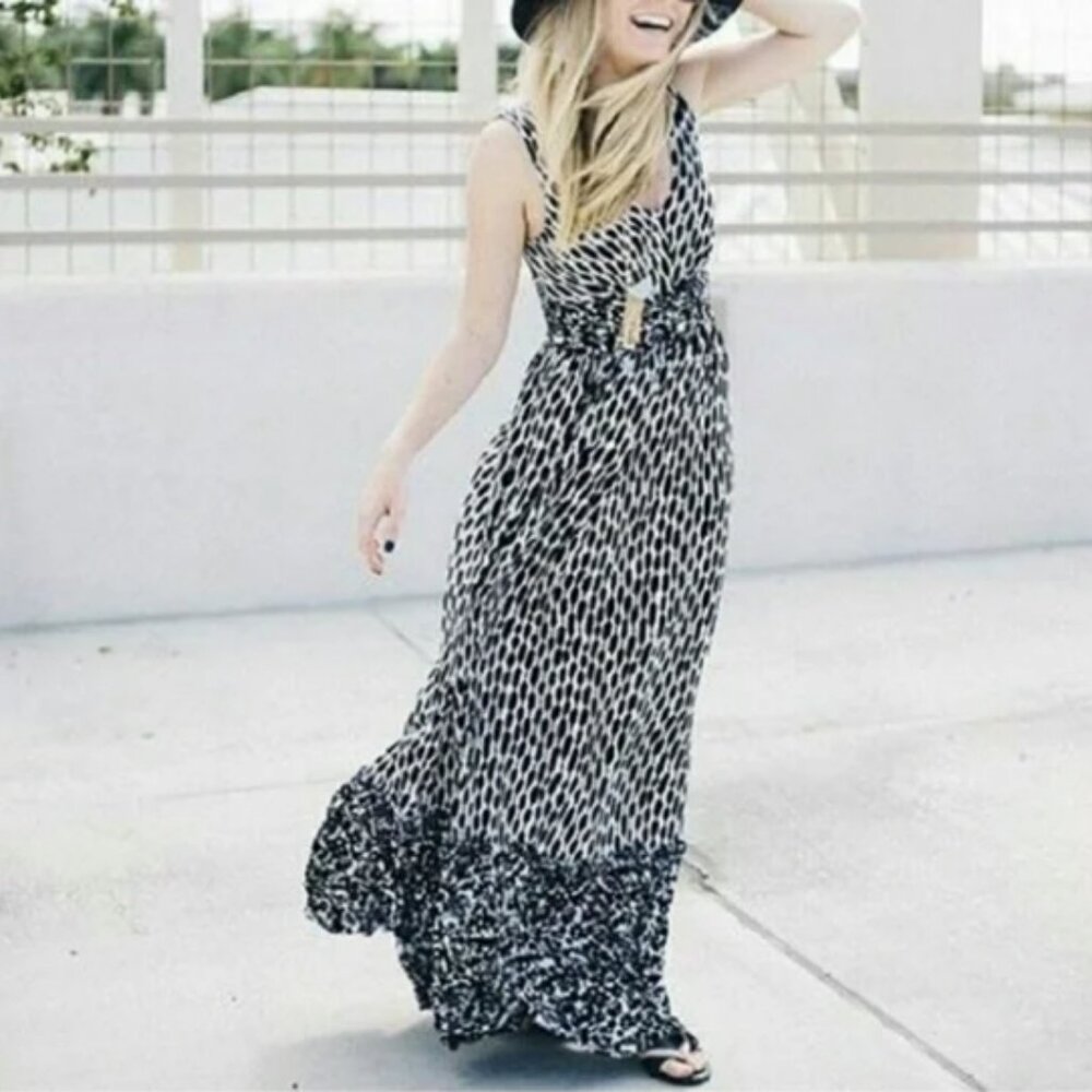 Plenty by Tracy Reese Maxi, Anthropologie - Black and White - Size L - Picture 2 of 6